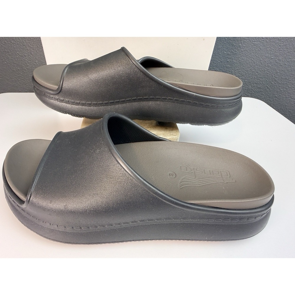 Dansko Devyn Molded EVA Recovery Slide Sandal Gray Black EU 38 /US 7.5-8